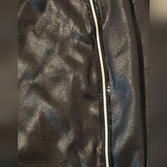 Lane Bryant Faux Leather Rhinestone Embellished Pants size 26/28 - Picture 6 of 12